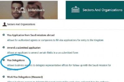 Procedure to check the Agent name to whom Saudi Visa has been delegated