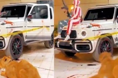 Video Viral, Saudi Boy arrested with weapons and lion