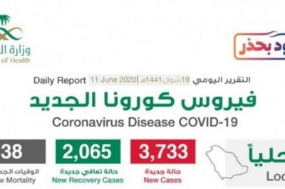 Saudi Arabia announced 3733 new Coronavirus cases – Total 116,021