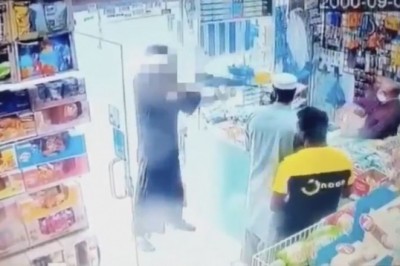 A Saudi Young Boy Fire On  Shopkeeper Because of a financial dispute