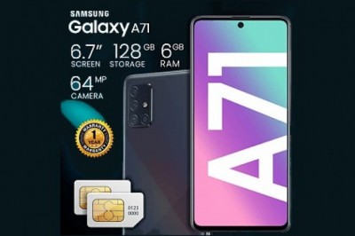 Samsung Galaxy A71 Dual SIM - 128GB, 8GB RAM, 4G LTE, Black