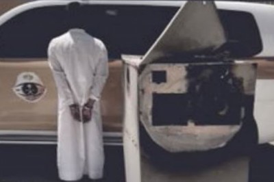 A Man arrested for Damaging Speed Detection Camera in Saudi Arabia